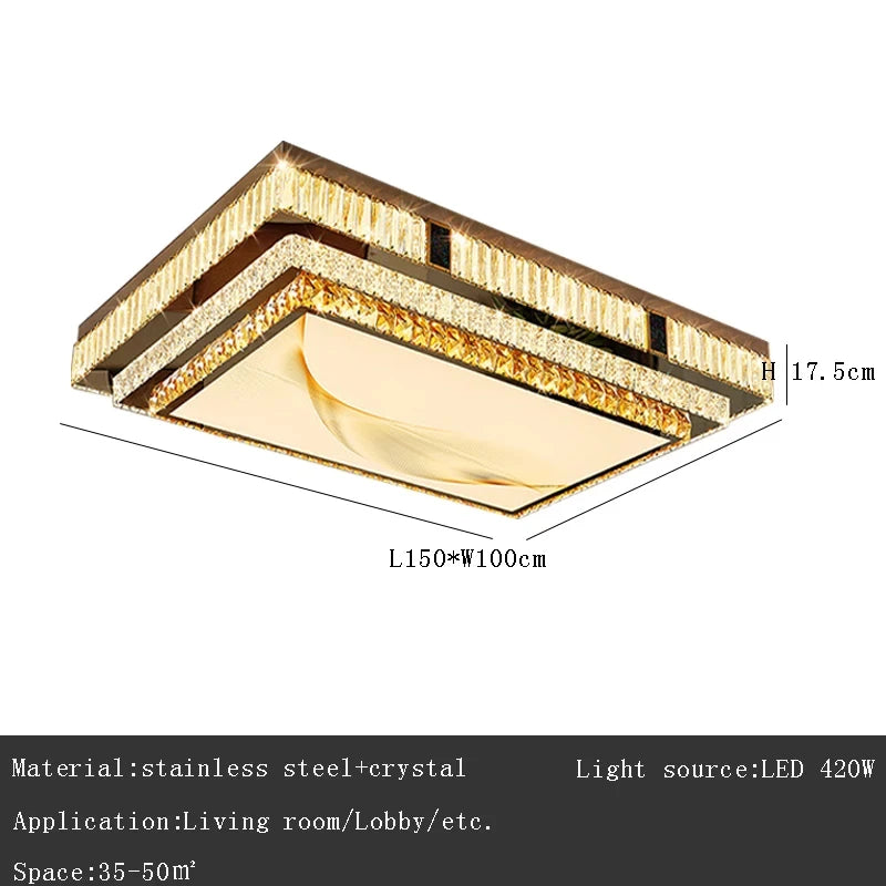 Gold K9 Crystal Chandelier