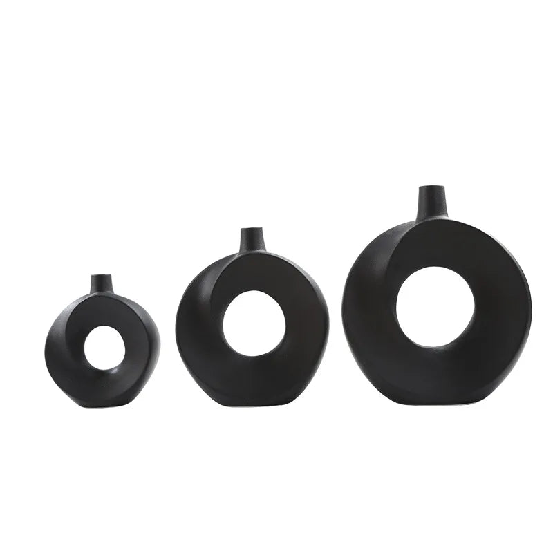 Donut Hollow Ceramic Vase
