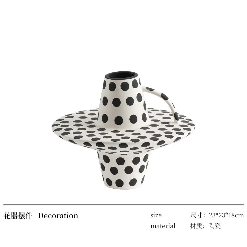 Striped Ceramic Vase