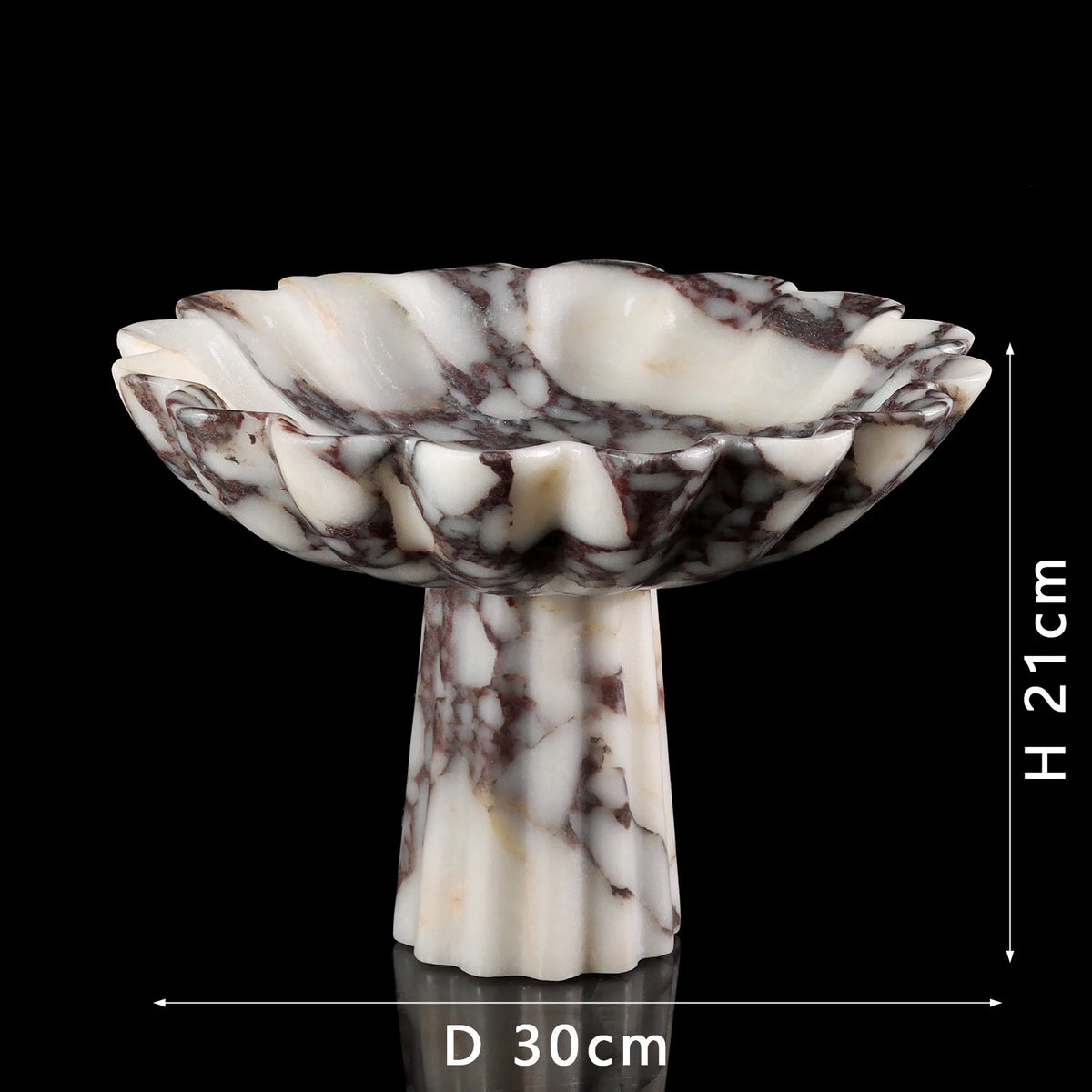 Calacatta Viola Footed Bowl