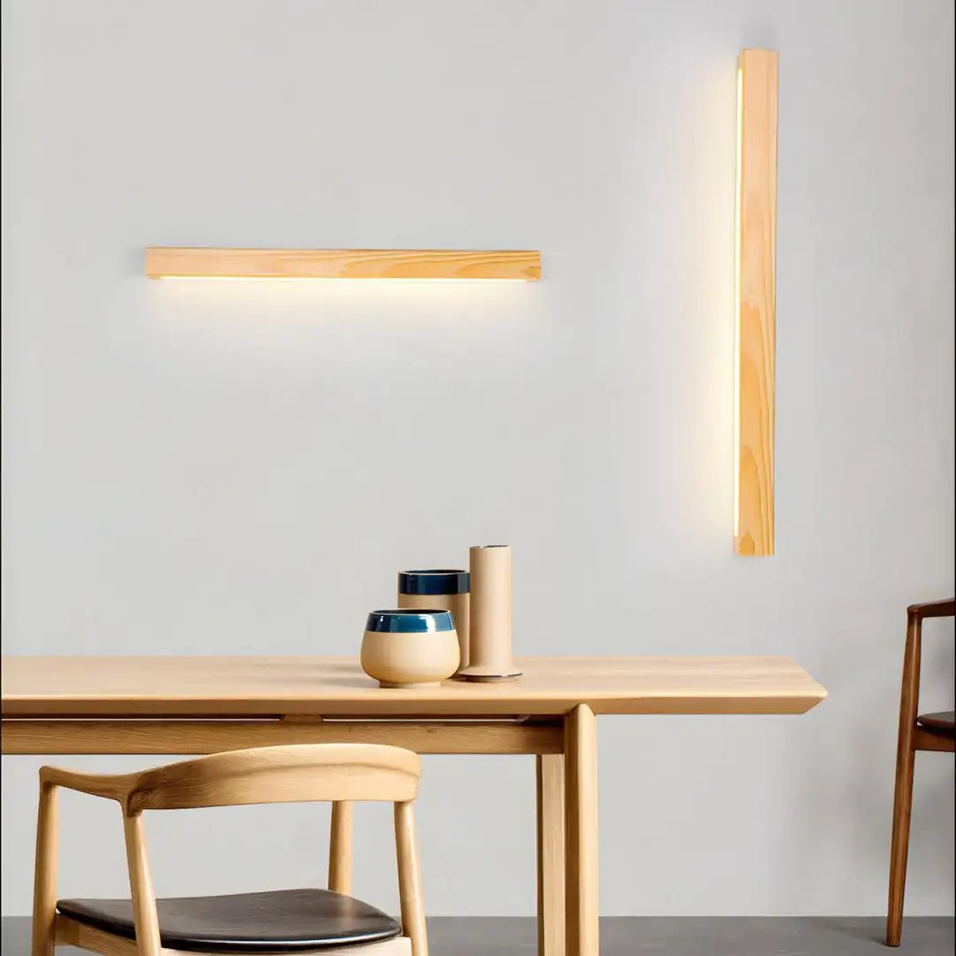 Japanese-style Wooden Long Strip Wall