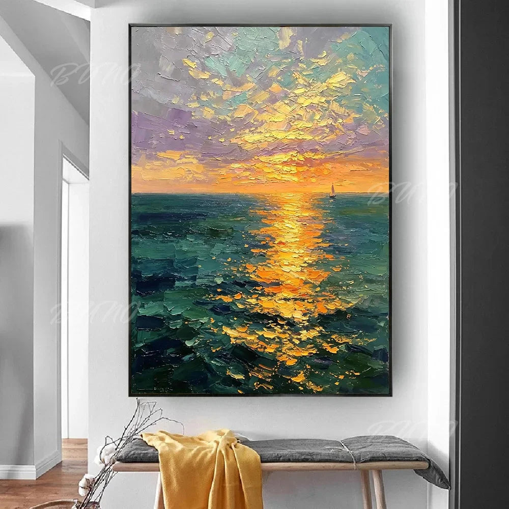 Sunset Sailboat Painting
