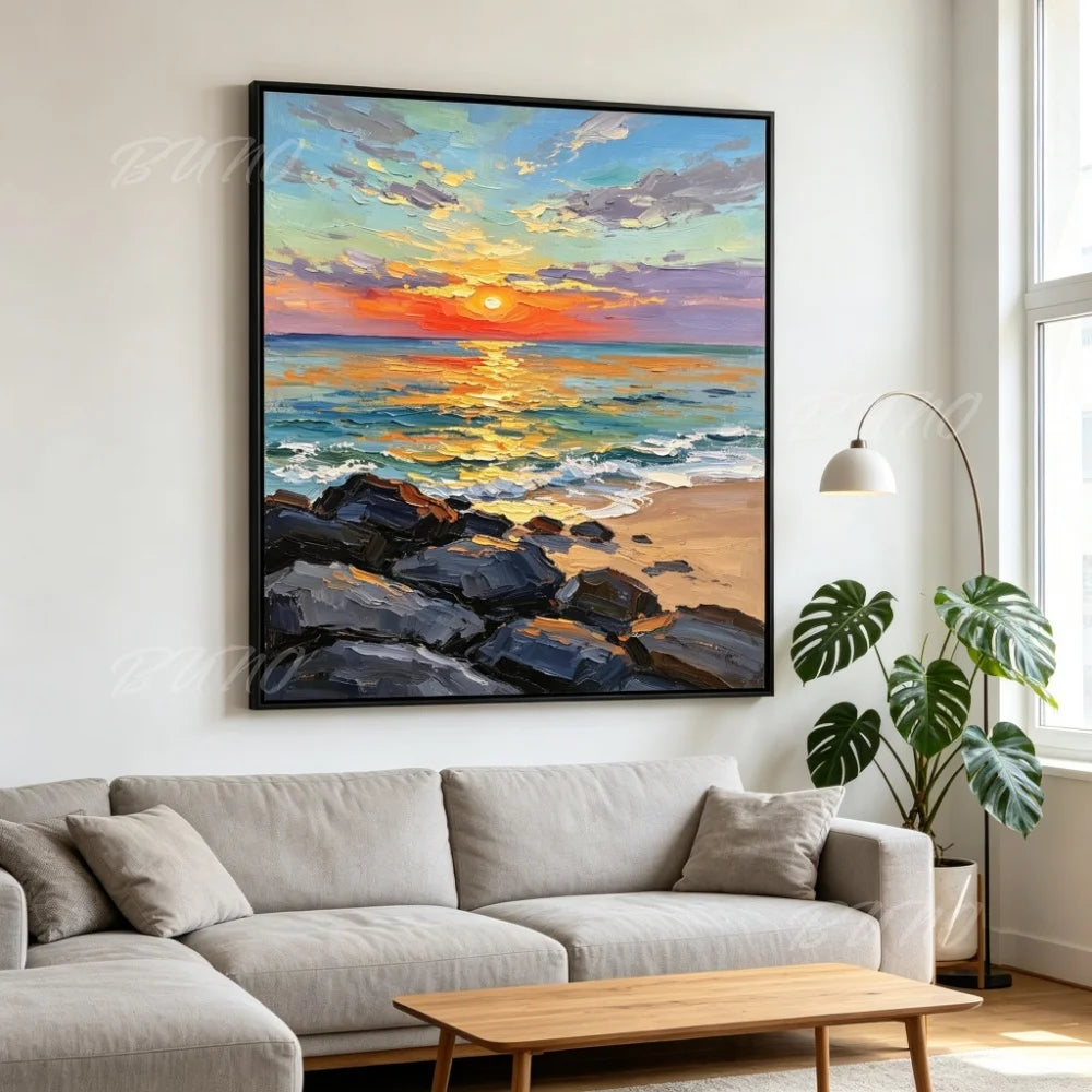 Sunset Beach Palette Painting