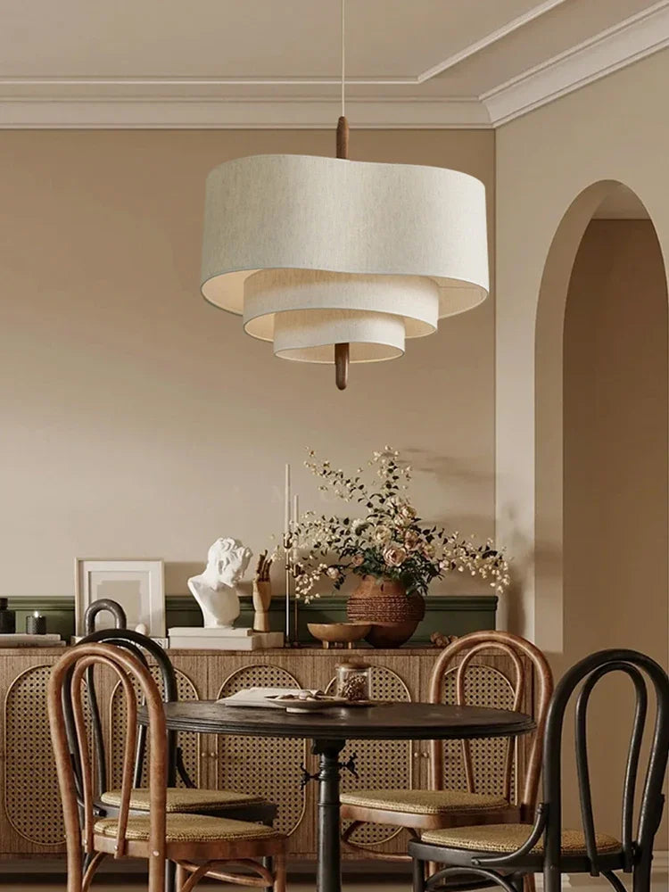 Japan Retro Fabric Chandelier Wabi