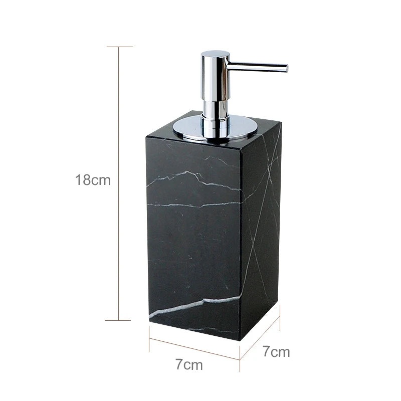 Black Nero Marquina Marble Bathroom Set