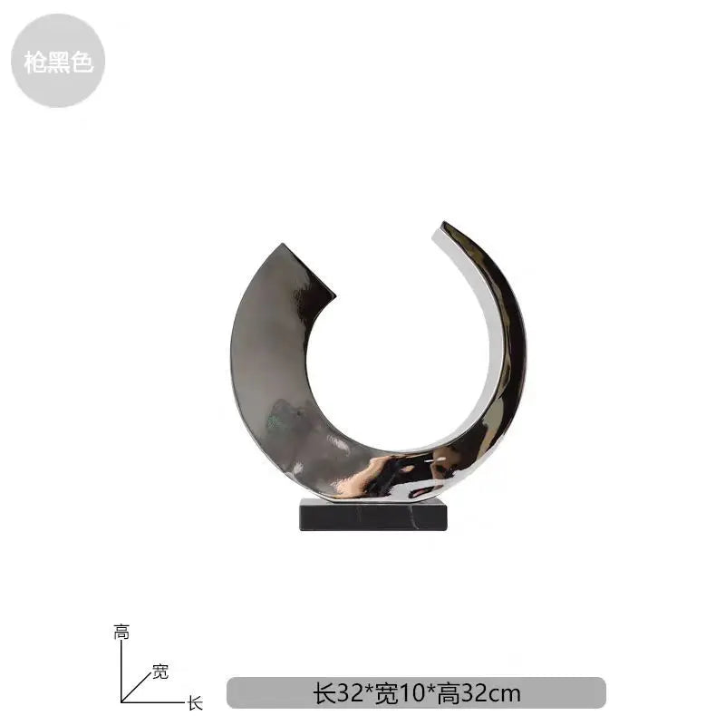 Curved Moon Statue