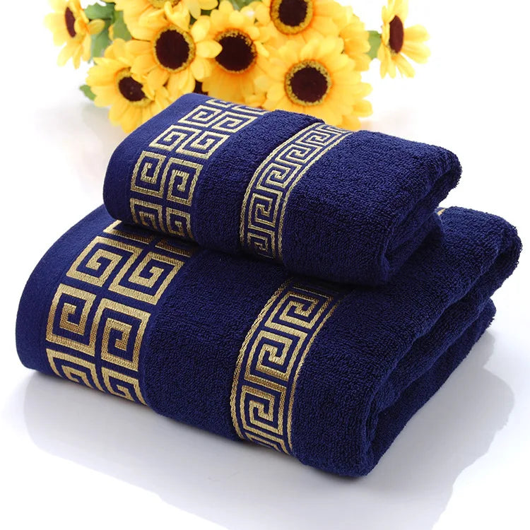 Black Cotton Towel Set