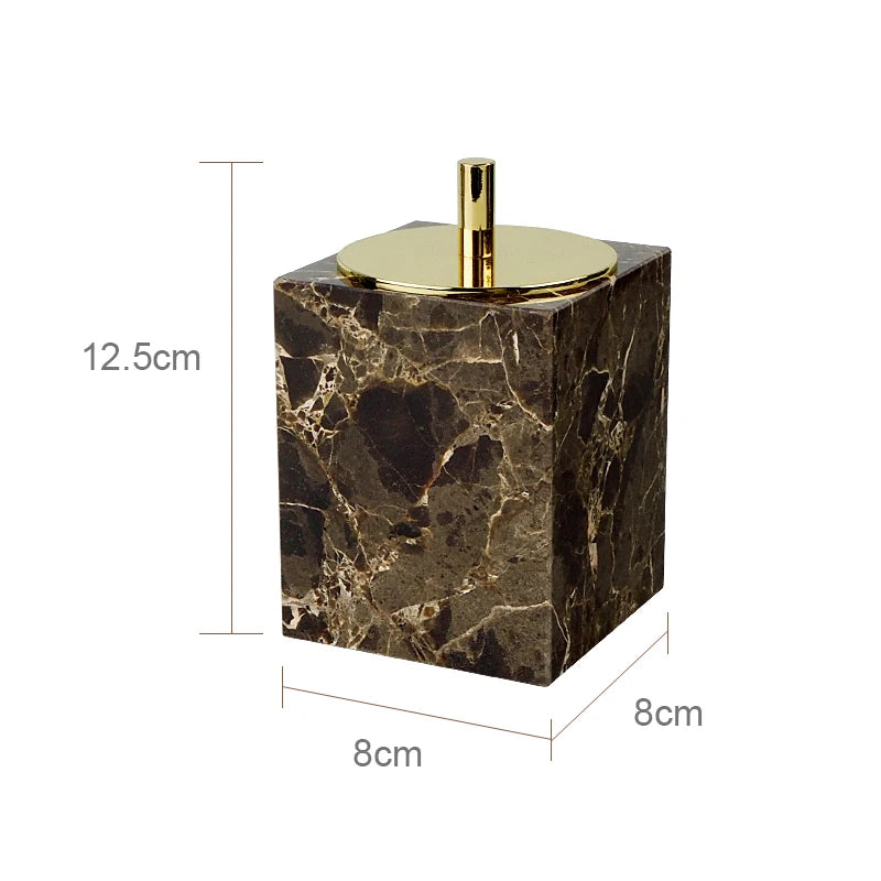 Emperador Dark Marble Bath Set