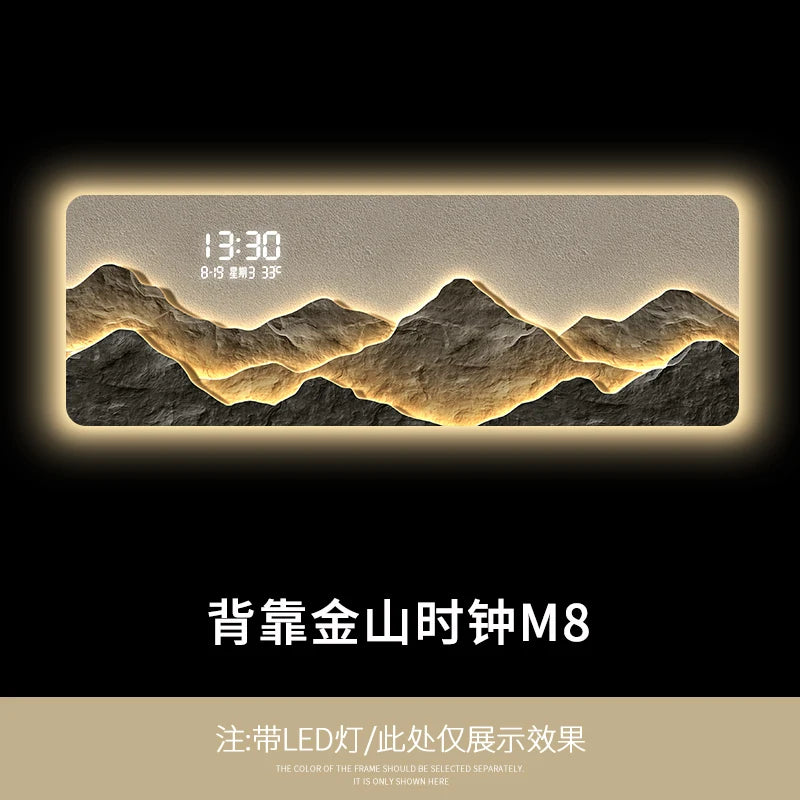 Mountain Clock Mural Light
