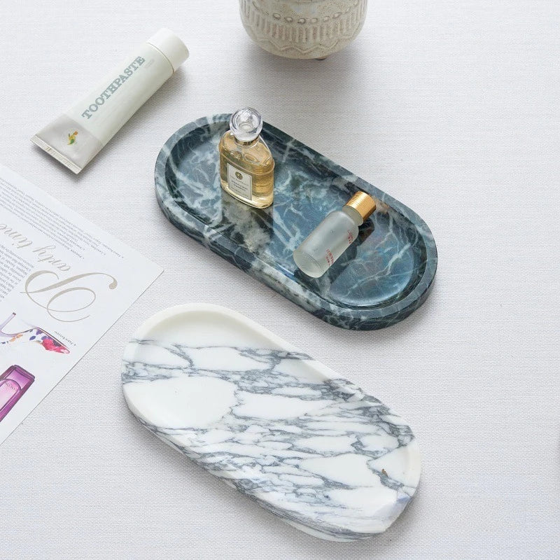 Marble Oval Vanity Tray