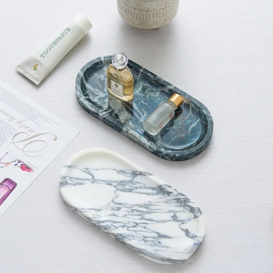 Marble Oval Vanity Tray