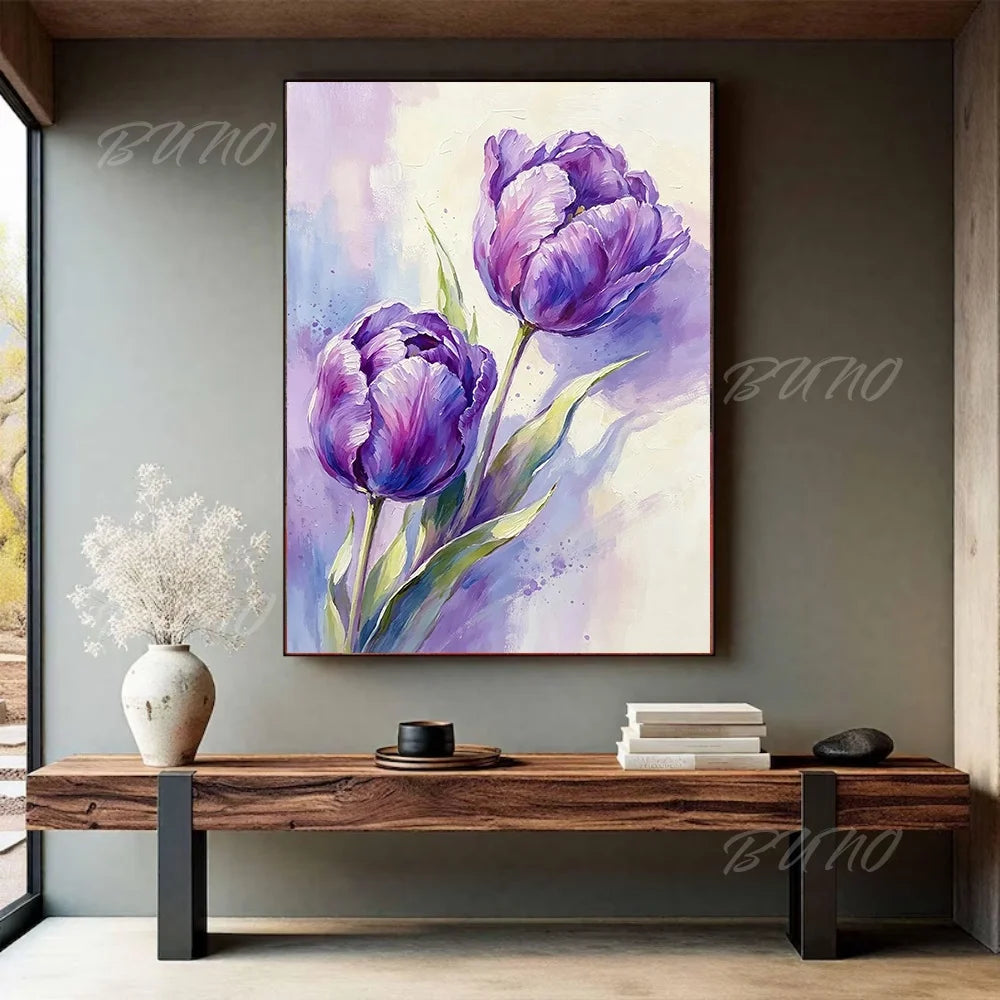 Dark Moody Floral Painting