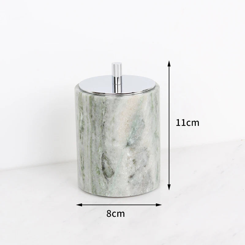 Emerald Green Natural Marble Bathroom Set