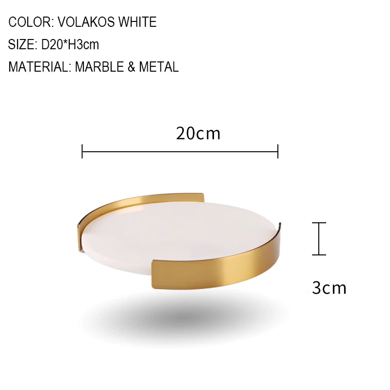 Scandinavian Decorative Natural Marble Tray