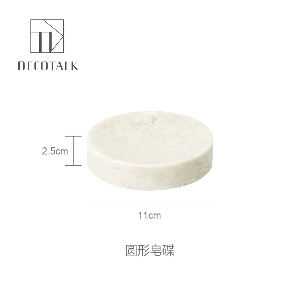 Cream Marble Bath Set