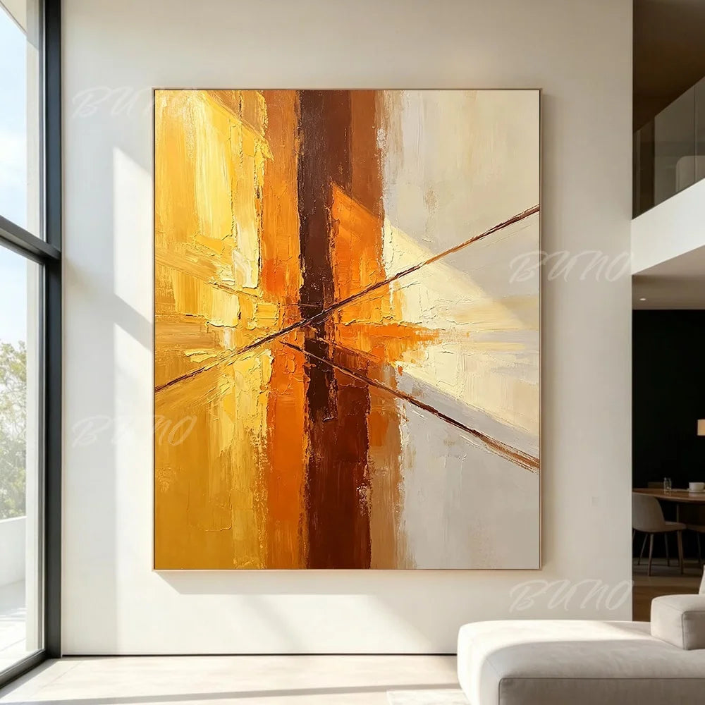 Warm Brown Minimalist Painting