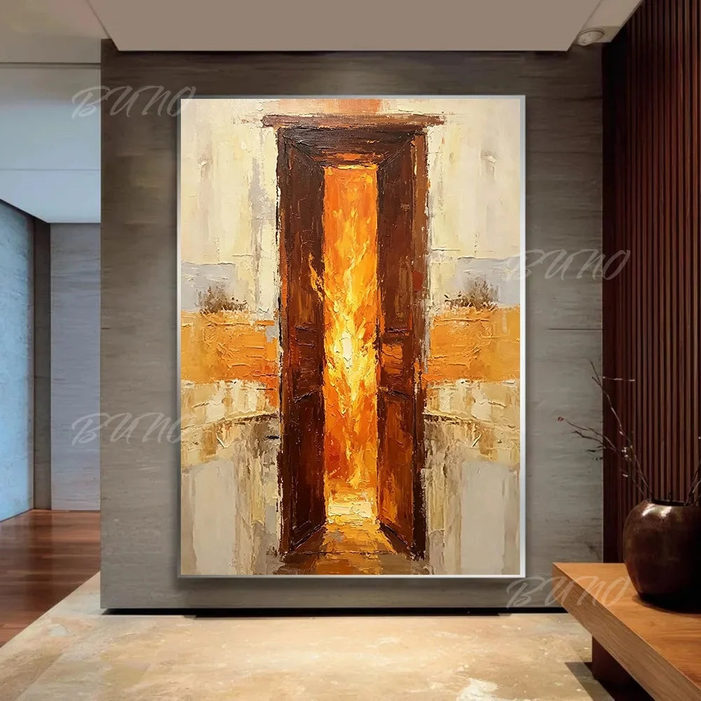 Warm Brown Minimalist Painting