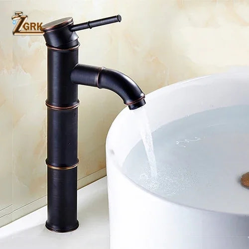 Waterfall Basin Mixer Bamboo Spout