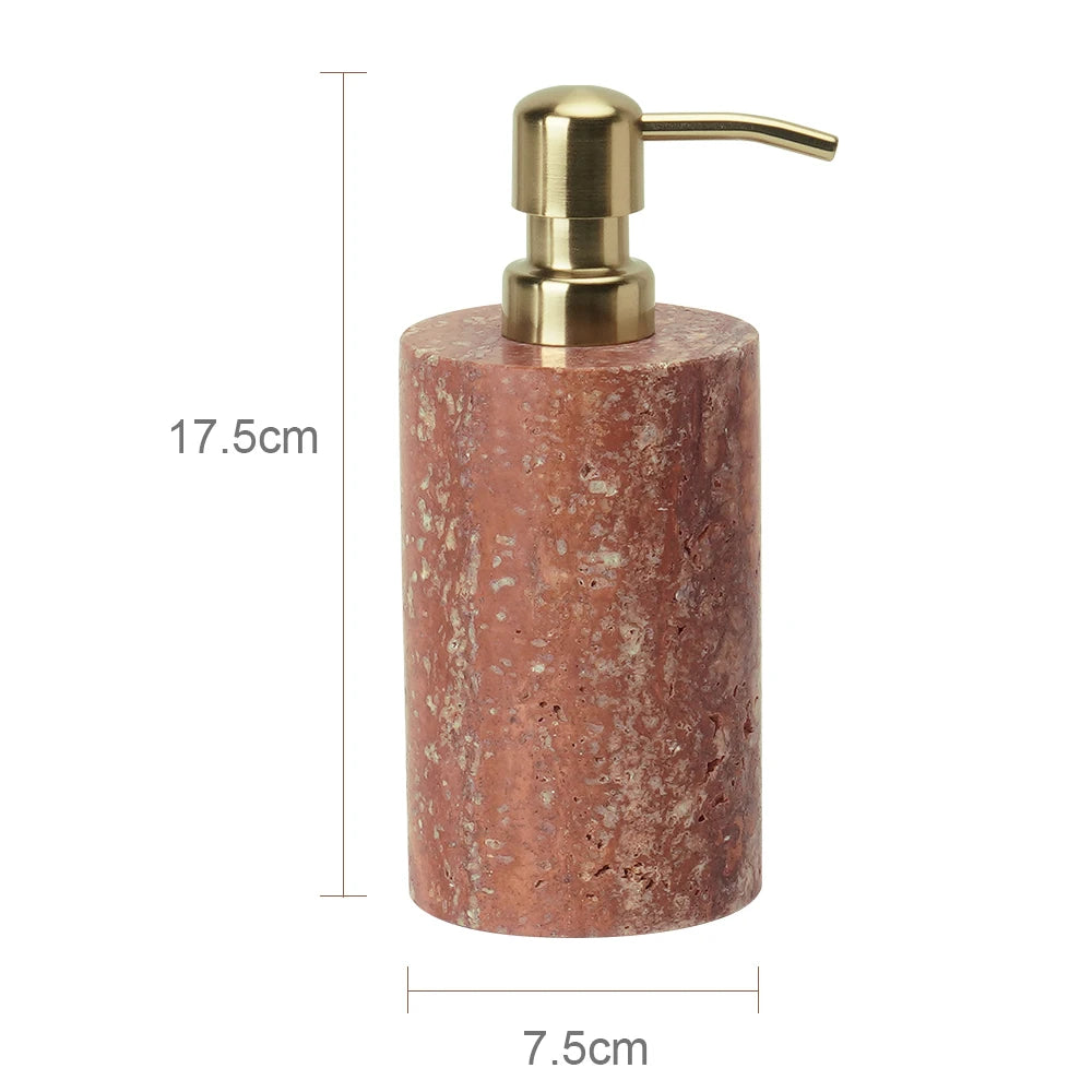 Red Travertine Bathroom Set Vintage