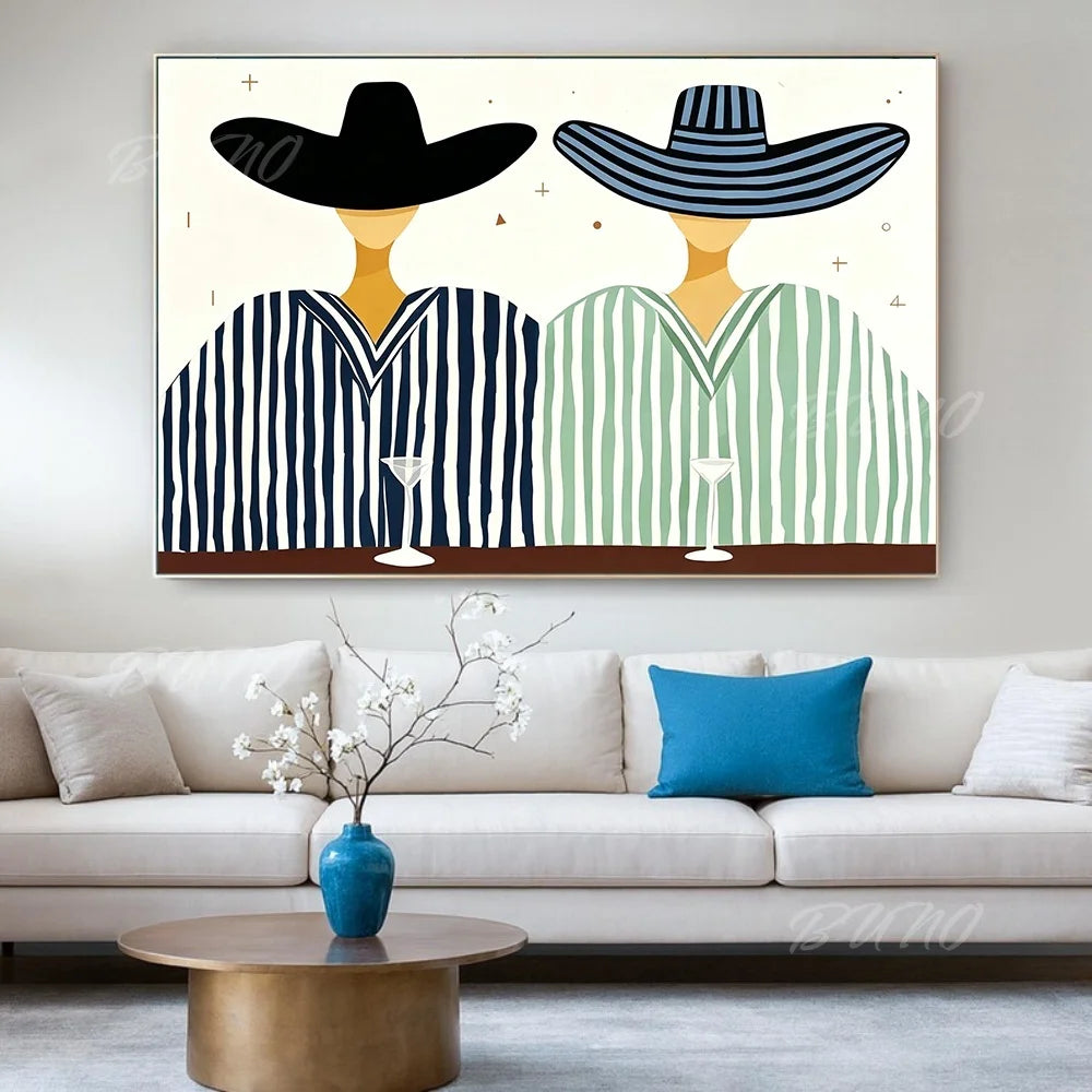 Mid-Century Textured Painting