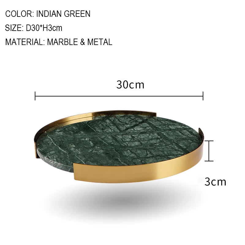 Scandinavian Decorative Natural Marble Tray