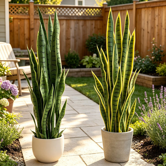 Faux Snake Plant Pair