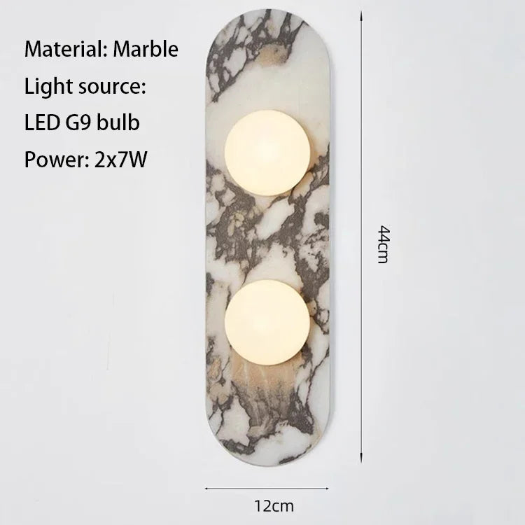 Designer Natural Marble Wall Lamp