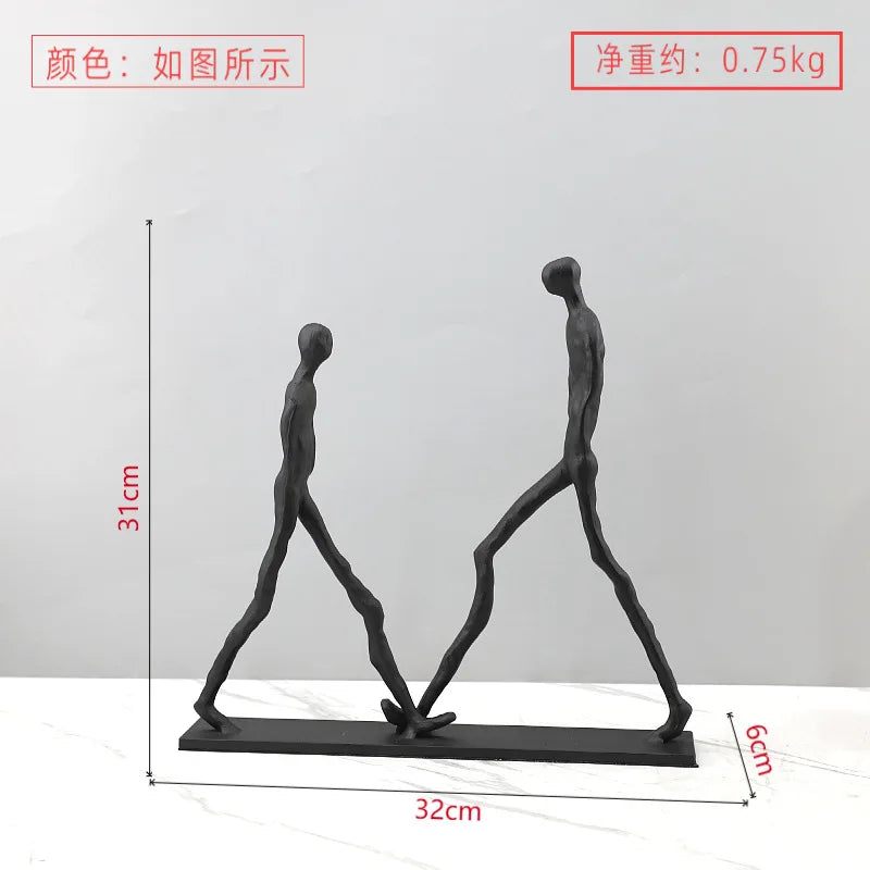 Walking Figure Iron Sculpture