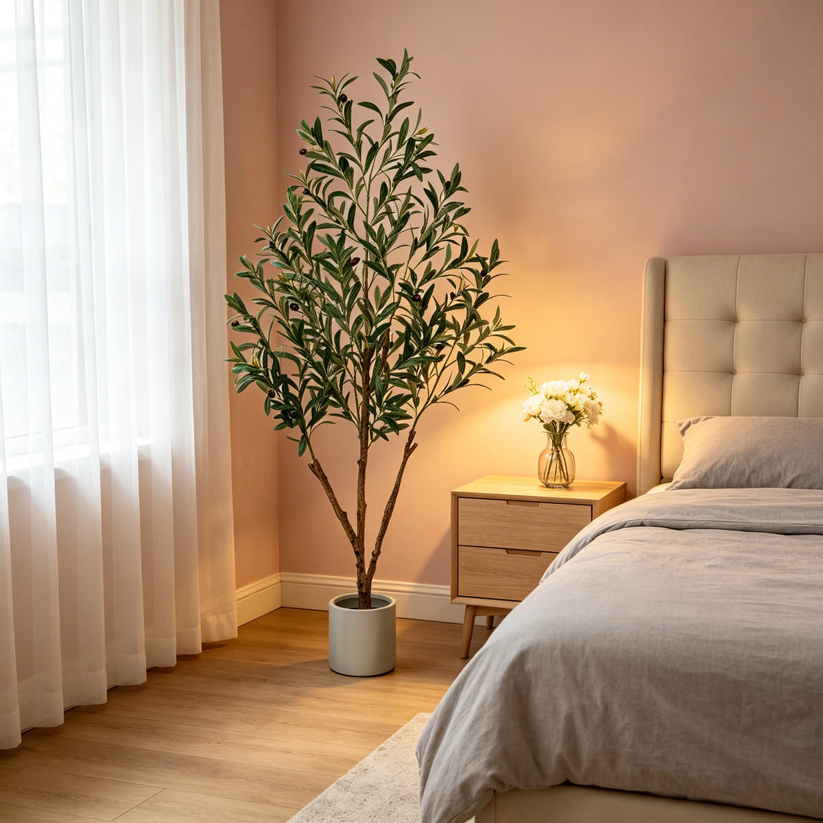 Olive Tree in Tall Planter