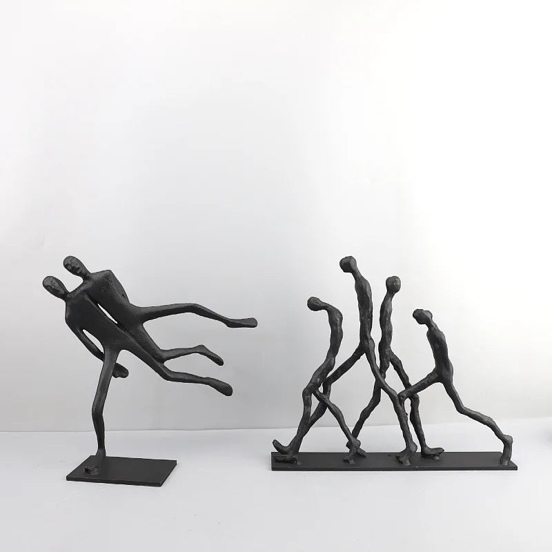 Walking Figure Iron Sculpture