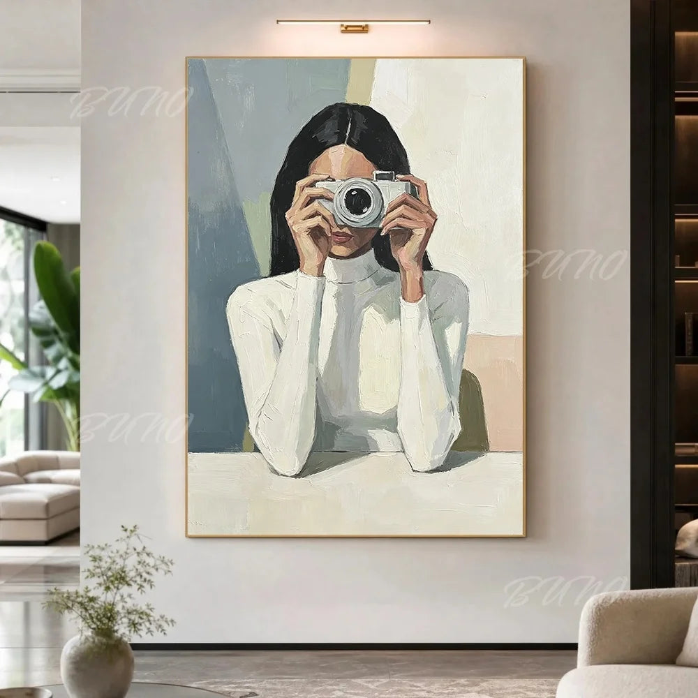 Textured Woman Portrait Art