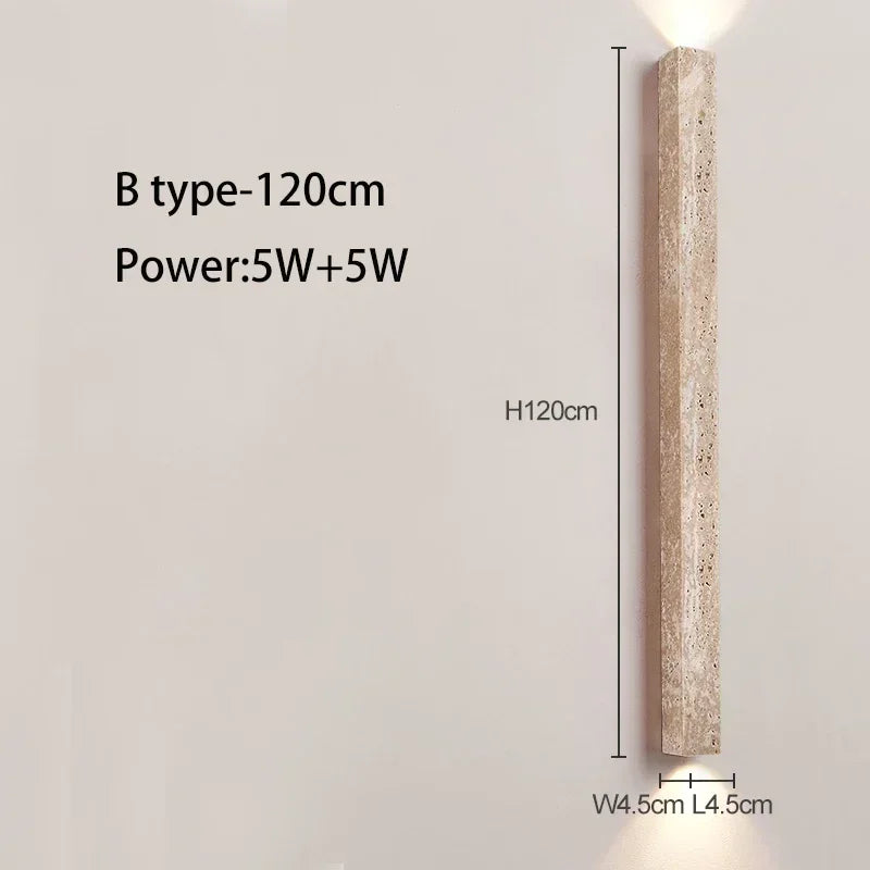 Wabi-sabi Cave Stone Long Wall Lamp
