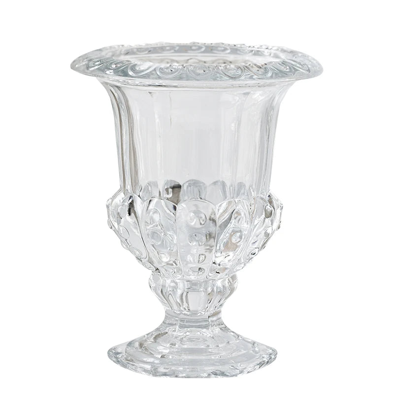 French Relief Glass Vase