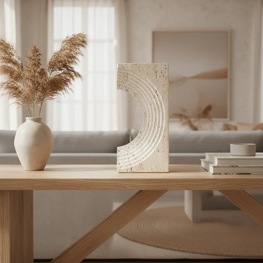 Travertine Accent Ornament