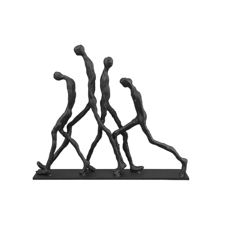 Walking Figure Iron Sculpture