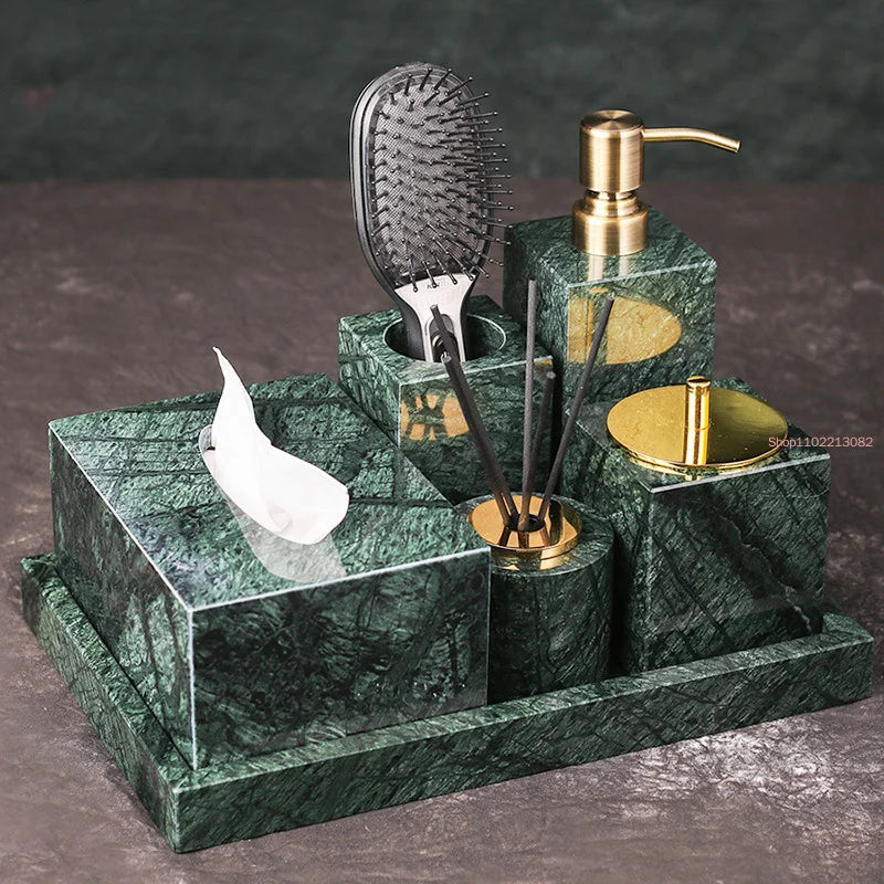 Nordic Marble Bathroom Set