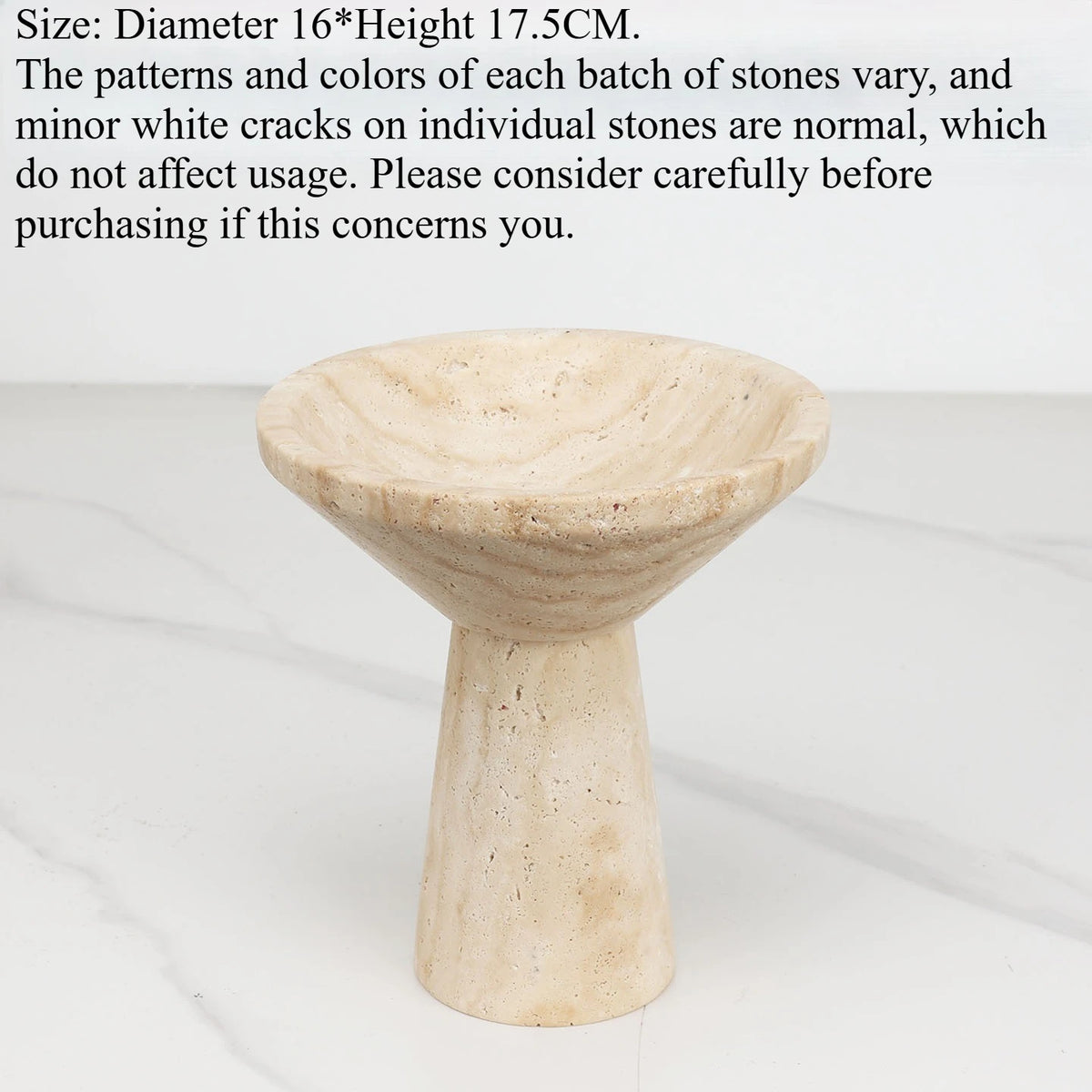 Footed Marble Fruit Stand