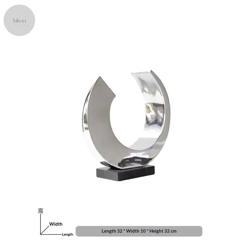 Curved Moon Statue