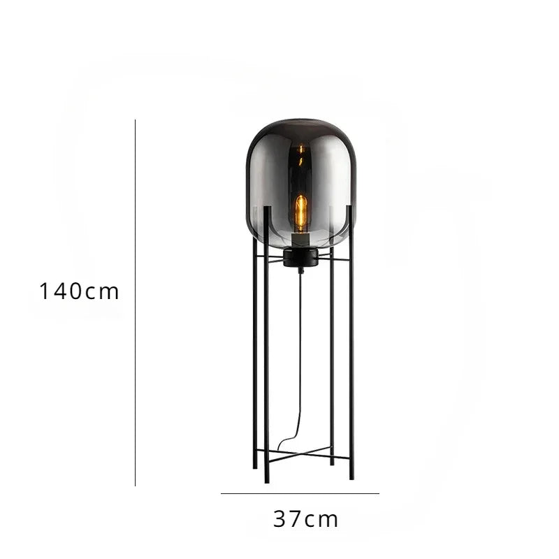 Industrial Style Smoke Gray Glass