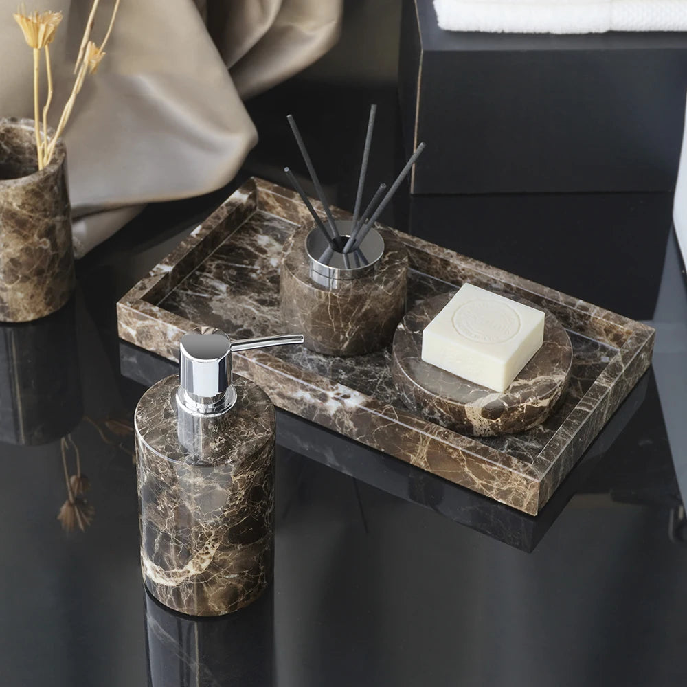 Emperador Dark Marble Bath Set