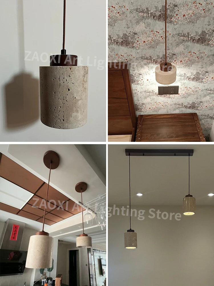 Yellow Cave Stone Pendant Lamp