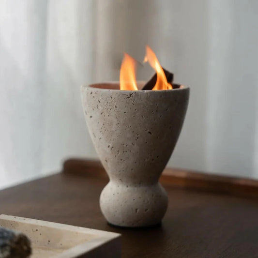 Travertine Wood Incense Holder