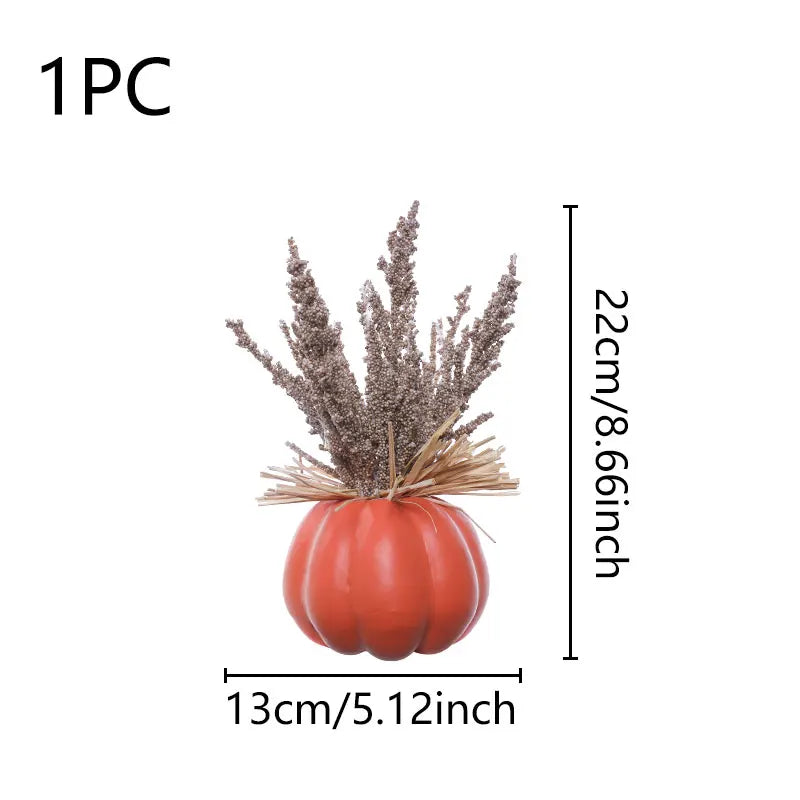 Wheat and Pumpkin Decor