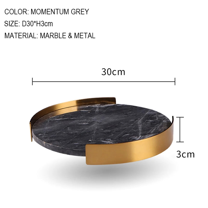 Scandinavian Decorative Natural Marble Tray