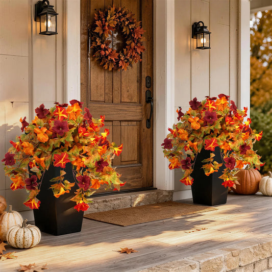 Autumn Hanging Flower Pair