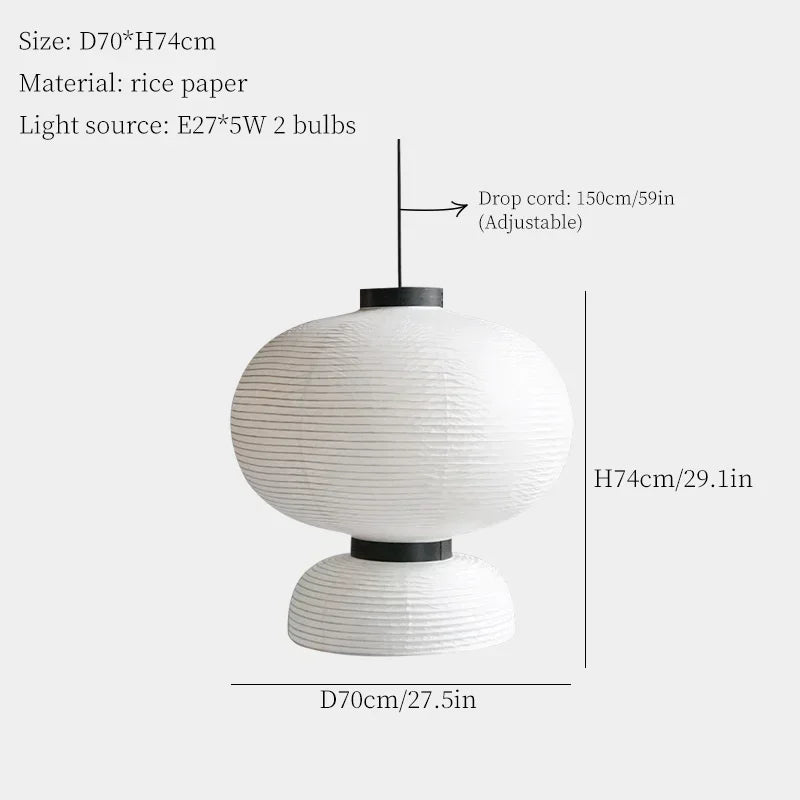 Japanese Rice Paper Pendant Lamp