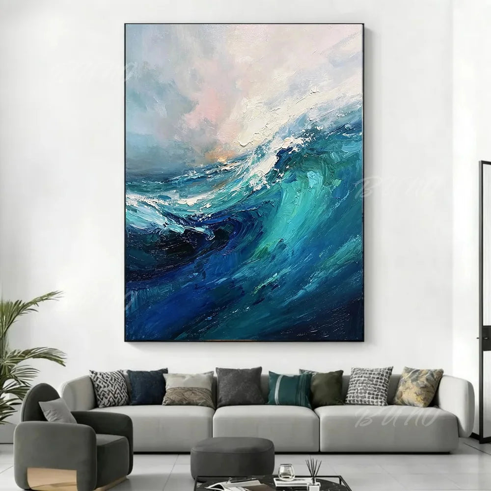 Textured Ocean Coastal Art