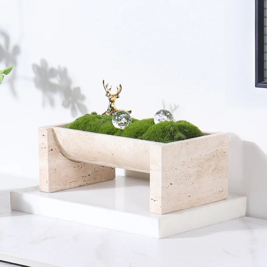 Natural Marble Stone Flower Pots