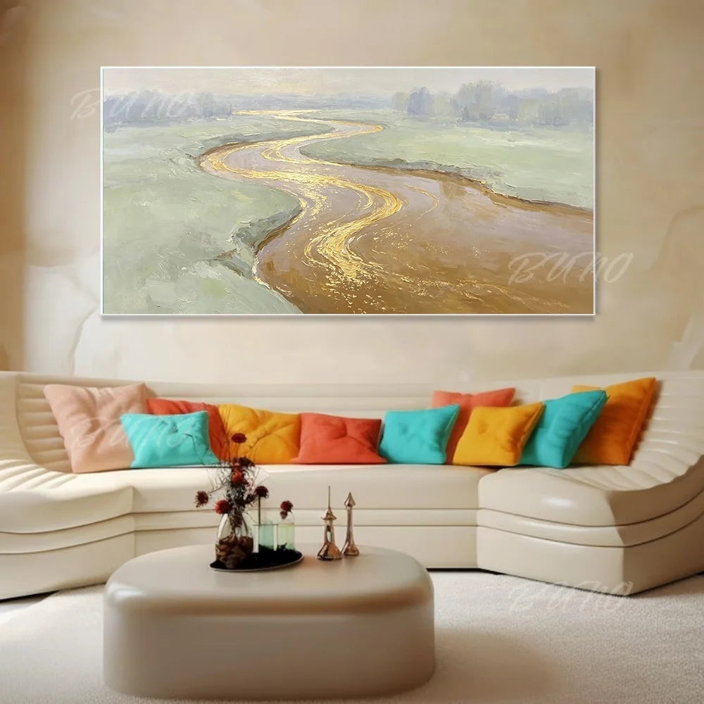 Coastal Impasto Wall Painting
