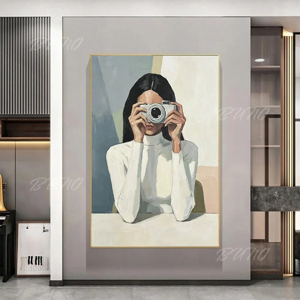 Textured Woman Portrait Art